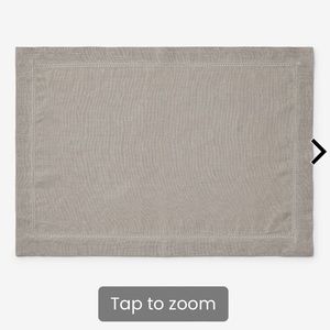 The Company Store Noble Excellence linen placemats greige 20x14 set of 4